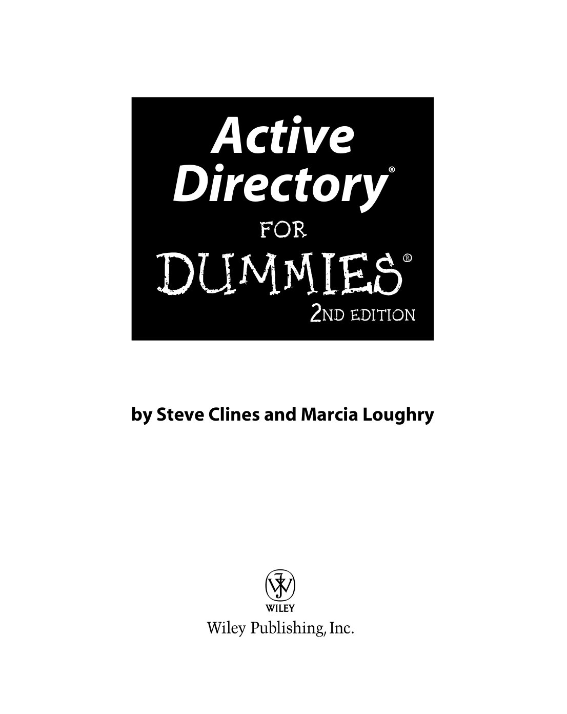 Active Directory for Dummies cover